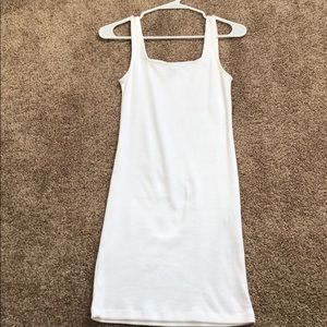 White muscle shirt dress
